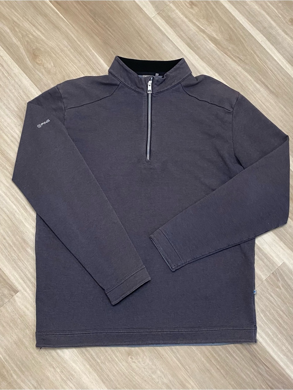 PING Golf Pullover Mens Large Gray SensorCool 1/4 Zip Long Sleeve Sweatshirt